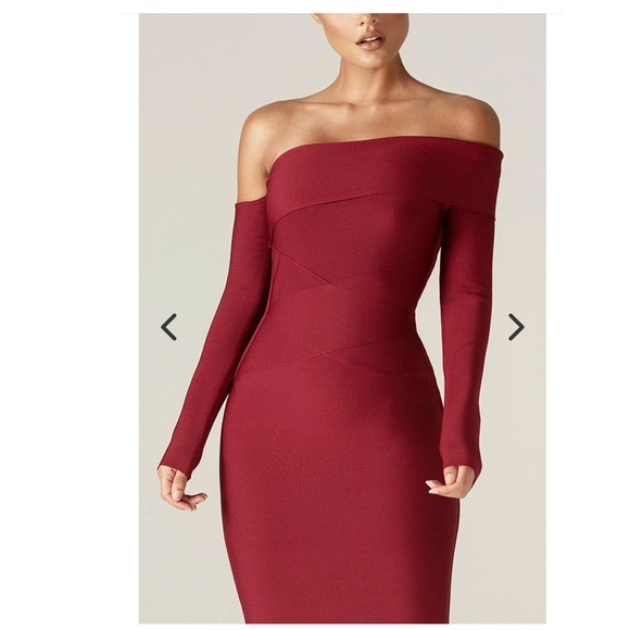 ALIEVA Shiva bandage dress maroon - Picture 10 of 15